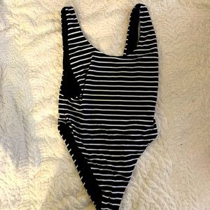 Aerie Striped Scoop One Piece